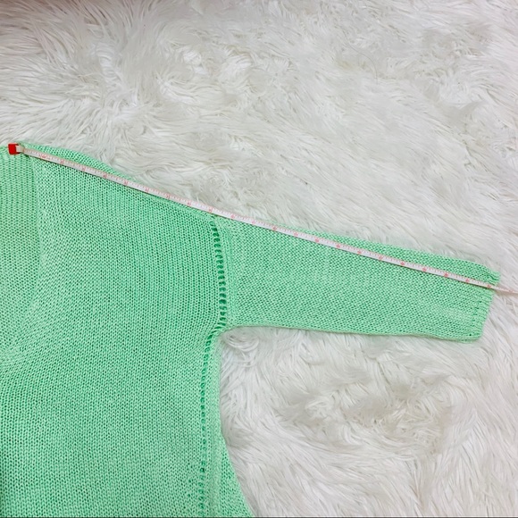 Zara Mint V-Neck Knit Sweater - Picture 5 of 5
